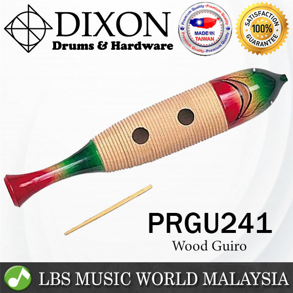 Dixon PRGU241 Wood Guiro Fish Style With Scraper