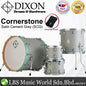 Dixon PODCSTM422 Cornerstone 4 Pieces Drum Kit Set Maple Shell - Satin Cement Grey (Drum Shell Pack)