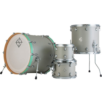 Dixon PODCSTM422 Cornerstone 4 Pieces Drum Kit Set Maple Shell - Satin Cement Grey (Drum Shell Pack)