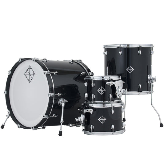Dixon PODCSTM422 Cornerstone 4 Pieces Drum Kit Set Maple Shell - Piano Black Gloss (Drum Shell Pack)