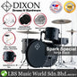 Dixon PODSP522ANB-ML Spark 5 Pieces Acoustic Drum Kit Set Special Edition With 5 Pieces Silent Cymbal Set - Ninja Black