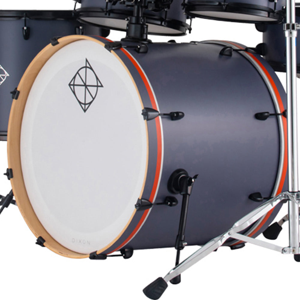 Dixon PODFL522MN Fuse Maple 5 Pieces Acoustic Drum Kit Set With Istanbul Cymbal Set Limited Edition Magnet With Magnet Orange Bass Hoop