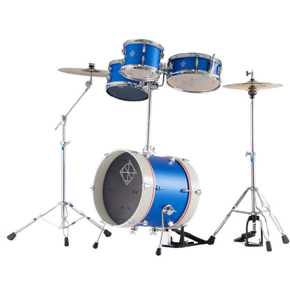 Dixon PODJ516PKSPB-WB Jet Set Plus 5 Piece Acoustic Hybrid 2 Side Drum Kit Set with Hardware Pack - Street Play Blue