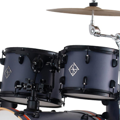 Dixon PODFL522MN Fuse Maple 5 Pieces Acoustic Drum Kit Set With Istanbul Cymbal Set Limited Edition Magnet With Magnet Orange Bass Hoop