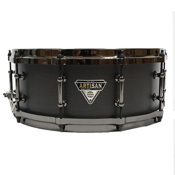 Dixon PDS-AR554HB 5.5 x 14 Inches Die Cast Hoops Snare Drum Charcoal Black (AR554HB)