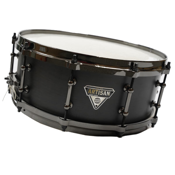 Dixon PDS-AR554HB 5.5 x 14 Inches Die Cast Hoops Snare Drum Charcoal Black (AR554HB)