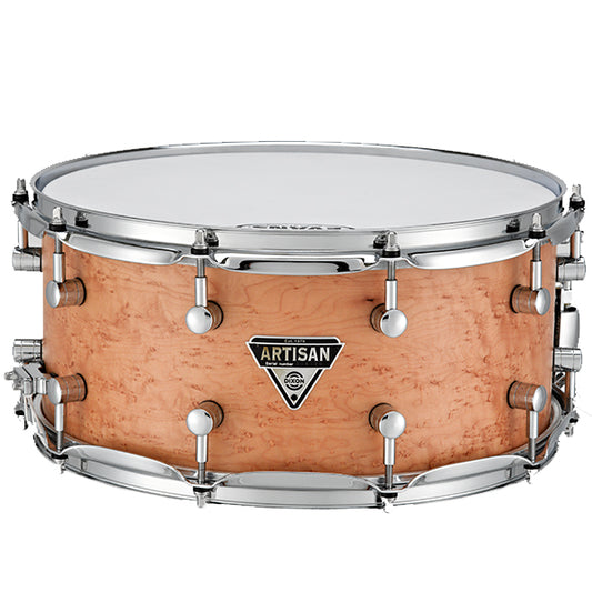 Dixon AR654BSSBE 14 Inch X 6.5 Inch Artisan Bird Eye Maple Snare Drum (AR654 BSSBE)