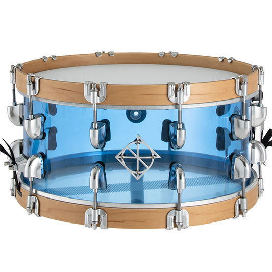 Dixon PDSCST654ACB 14 Inch X 6.5 Inch See Through Blue Acrylic Cornerstone Snare Drum (CST654 ACB)