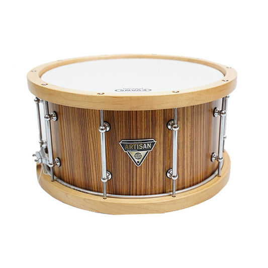 Dixon AR754BSSZ1-WDH 14 Inch X 7.5 Inch Artisan Zebrawood Snare Drum (AR754BSSZ1WDH AR754BSSZ1 WDH)