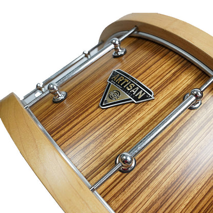 Dixon AR754BSSZ1-WDH 14 Inch X 7.5 Inch Artisan Zebrawood Snare Drum (AR754BSSZ1WDH AR754BSSZ1 WDH)