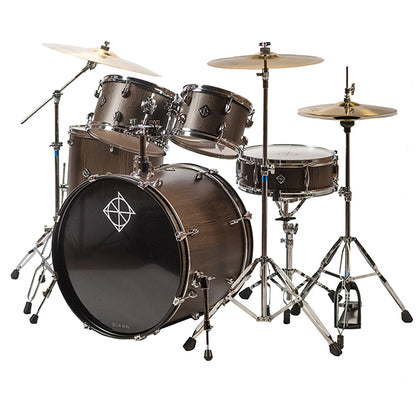 Dixon Soar Series 5 Piece Drum Kit Mahagony Shell 22" Kick with MS-X Istanbul Cymbal Set (Wenge Wood)