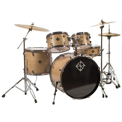 Dixon Soar Series 5 Piece Drum Kit Mahagony Shell 22" Kick with MS-X Istanbul Cymbal Set (Walnut Wood)