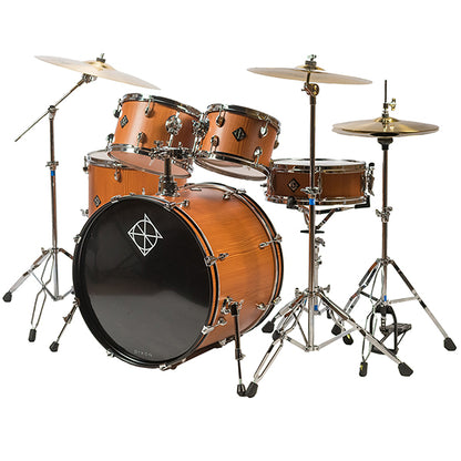 Dixon Soar Series 5 Piece Drum Kit Mahagony Shell 22" Kick with MS-X Istanbul Cymbal Set (Cherry Wood)