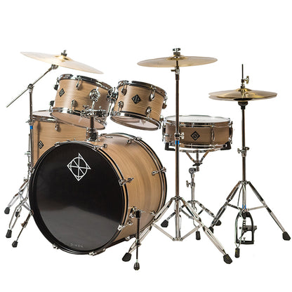Dixon Soar Series 5 Piece Drum Kit Mahagony Shell 22" Kick with MS-X Istanbul Cymbal Set (Walnut Wood)