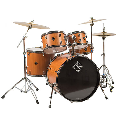 Dixon Soar Series 5 Piece Drum Kit Mahagony Shell 22" Kick with MS-X Istanbul Cymbal Set (Cherry Wood)