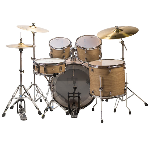 Dixon Soar Series 5 Piece Drum Kit Mahagony Shell 22" Kick with MS-X Istanbul Cymbal Set (Walnut Wood)