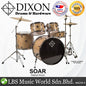 Dixon Soar Series 5 Piece Drum Kit Mahagony Shell 22" Kick with MS-X Istanbul Cymbal Set (Walnut Wood)