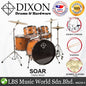 Dixon Soar Series 5 Piece Drum Kit Mahagony Shell 22" Kick with MS-X Istanbul Cymbal Set (Cherry Wood)