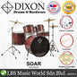 Dixon Soar Series 5 Piece Drum Kit Mahagony Shell 22" Kick with MS-X Istanbul Cymbal Set (Red Wood)