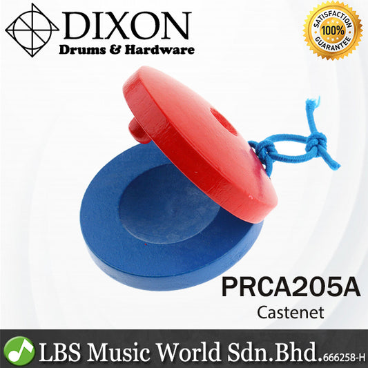 Dixon PRCA205A Finger Wooden Castanets Clapper for Latin Percussion Red Blue (Each)