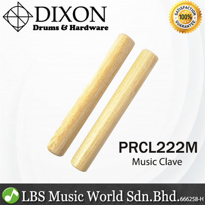 Dixon PRCL222M Maple Wood Clave with Handle Latin Percussion Stick - Pair (Claves)