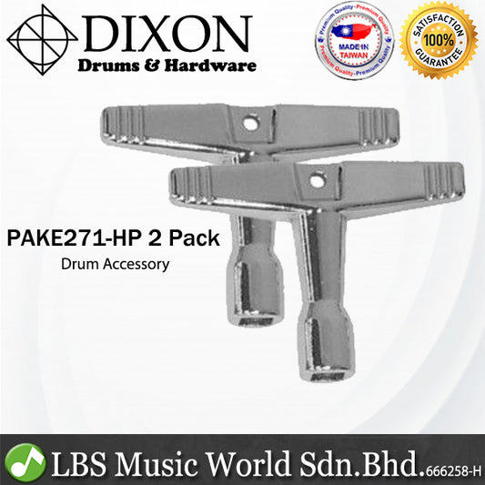 Dixon PAKE271-HP 2 Pack Standard Drum Tuning Key Chrome Plated Tuner Screw Driver (PAKE271 HP)