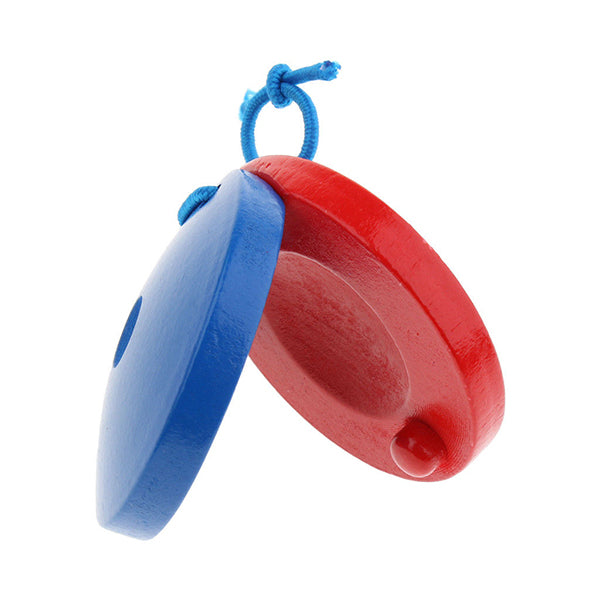 Dixon PRCA205A Finger Wooden Castanets Clapper for Latin Percussion Red Blue (Each)