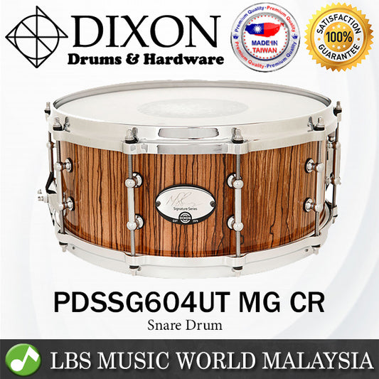 Dixon PDSSG604UT MG CR 14 Inch X 6 Inch Zebrawood Snare Drum (PDSSG604UTMGCR)