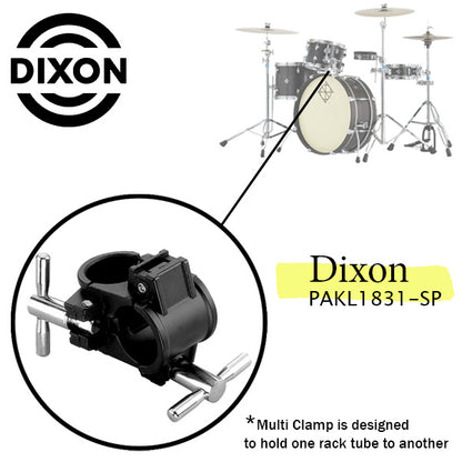 Dixon PAKL1831-SP 1.5 Inch Tube Multi Clamp Standard Bass Tom and Snare Drum Rack (PAKL1831SP)