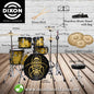 [Discontinued] DIXON DRUM SET SPIDER GOLD WIDOW FUSE SERIES DRUM KIT