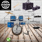 DIXON Drum Set Jet Set Plus Silent Drum set Blue Sparkle Travel Drum Kit