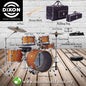 DIXON Drum Set Jet Set Plus Silent Drum set Orange Sparkle Travel Drum Kit
