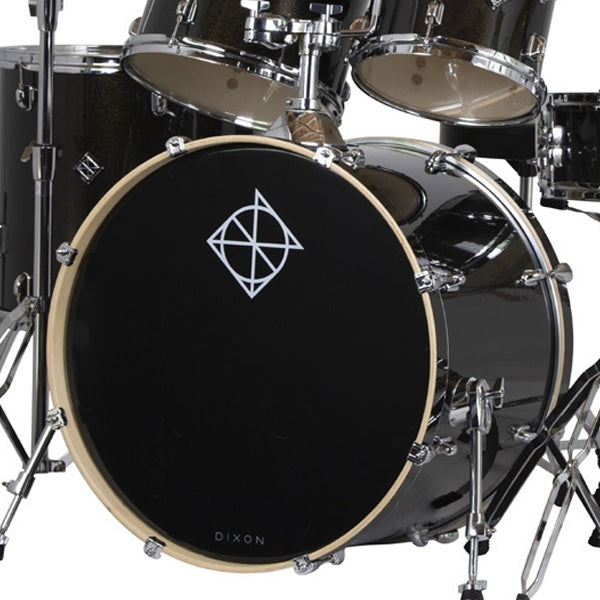 Dixon Spark SP522AMBK Drum Set Complete Standard 5 Piece Drum Kit Bundle Misty Black