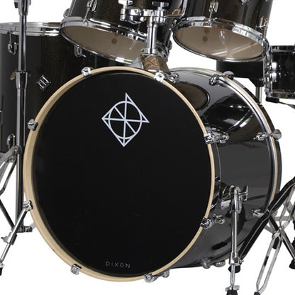 Dixon Spark SP522AMBK Drum Set Complete Standard 5 Piece Drum Kit Bundle Misty Black