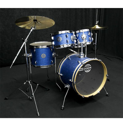 DIXON Drum Set Jet Set Plus Silent Drum set Blue Sparkle Travel Drum Kit