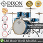 Dixon Spark SP522AOBS Drum Set Complete Standard 5 Piece Drum Kit Bundle Ocean Blue Sparkle