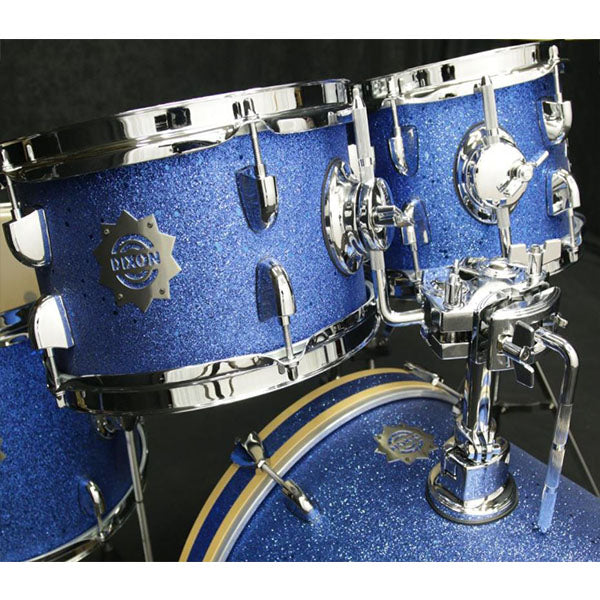 DIXON Drum Set Jet Set Plus Silent Drum set Blue Sparkle Travel Drum Kit
