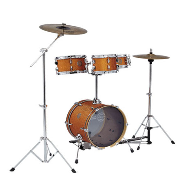 DIXON Drum Set Jet Set Plus Silent Drum set Orange Sparkle Travel Drum Kit