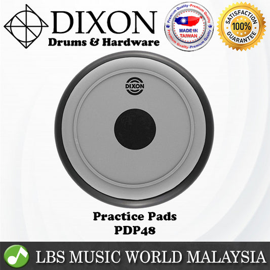 Dixon PDP48 6 inch Practice Pad Silent Practice Drum Pad with Stand Mount (PDP48)
