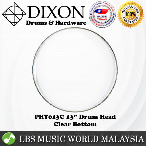 Dixon 13" PHT013C Clear Bottom Resonant Drum Skin Head DrumHead for Snare Tom (PHT013)