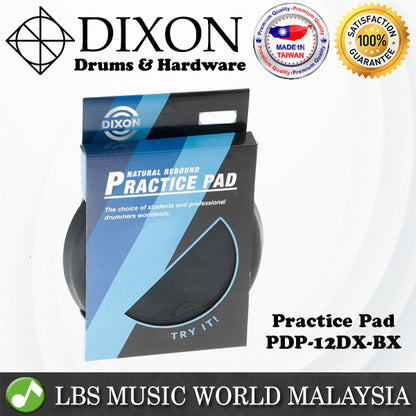 Dixon PDP-12DX-BX 12 inch Natural Rebound Drum Practice Pad Training