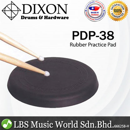 Dixon PDP-38 8 Inch Training Practice Pad Natural Rebound Rubber for Drum Practice Pad (PDP38)