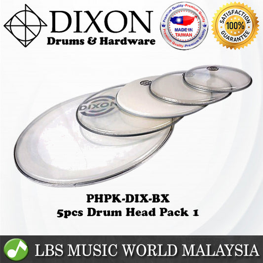 Dixon PHPK01-DIX-BX 5 Piece Drum Set Skin Head Drumhead (10 12 14 16 22 inch)