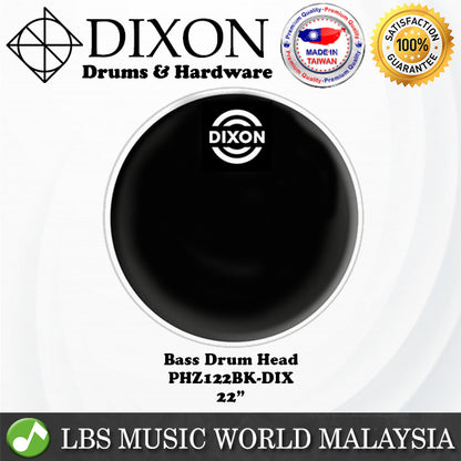 Dixon PHZ122BK-DIX Black Drum Skin Head Drumhead For Tom Bass Set Kit (PHZ122BK)