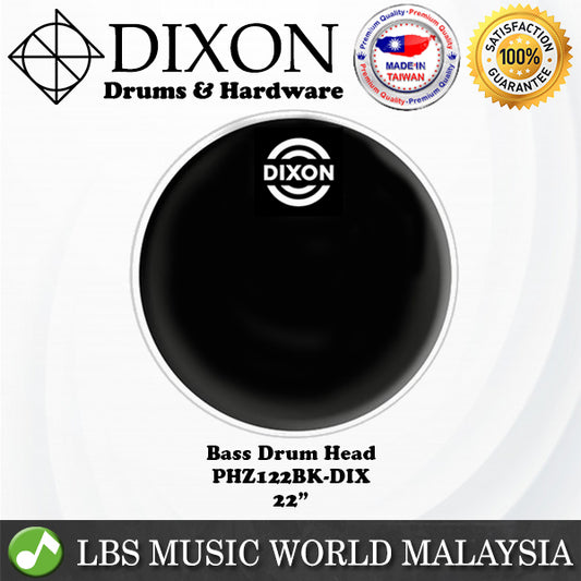 Dixon PHZ122BK-DIX Black Drum Skin Head Drumhead For Tom Bass Set Kit (PHZ122BK)