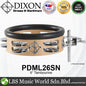Dixon PDML26SN 6" Little Roomer Series Round Wood Tambourine Satin Natural