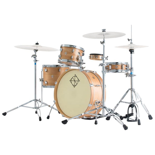 Dixon PODL520PK1SN Little Roomer 5 Pieces  Drum Set Full Package with Hardware and Cymbal - Satin Natural