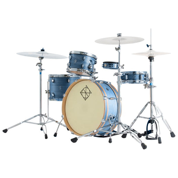 Dixon PODL520PK1CF Little Roomer 5 Pieces  Drum Set Full Package with Hardware and Cymbal - Cerulean Frost