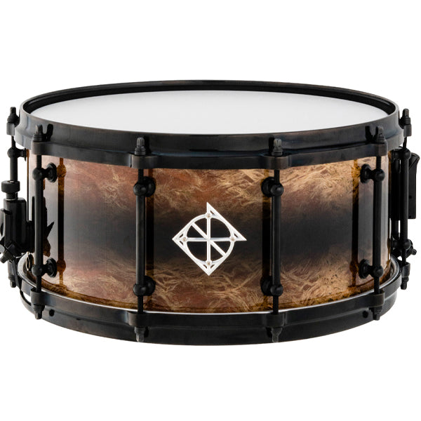 Dixon PDSAN654MRBB-BC 14 X 6.5 Inch Artisan Silkwood Paper Mulberry Tree Snare Drum - Black Reverse Burst