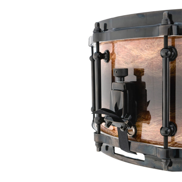 Dixon PDSAN654MRBB-BC 14 X 6.5 Inch Artisan Silkwood Paper Mulberry Tree Snare Drum - Black Reverse Burst